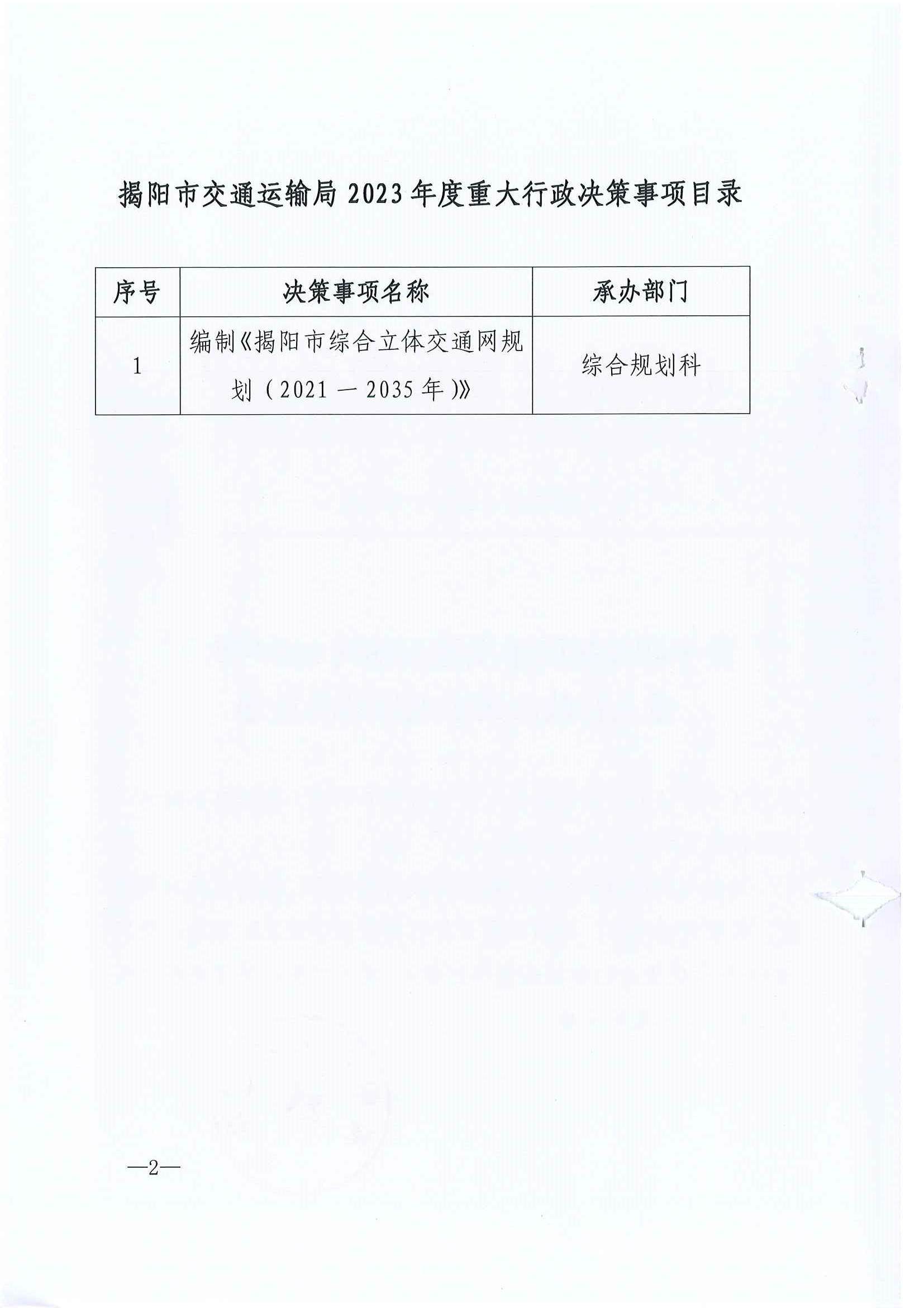 关于印发揭阳市交通运输局2023年度重大行政决策事项目录的通知_页面_2.jpg