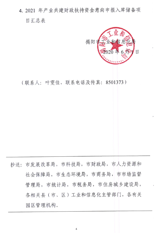 关于开展2021年产业共建资金项目入库储备工作的通知