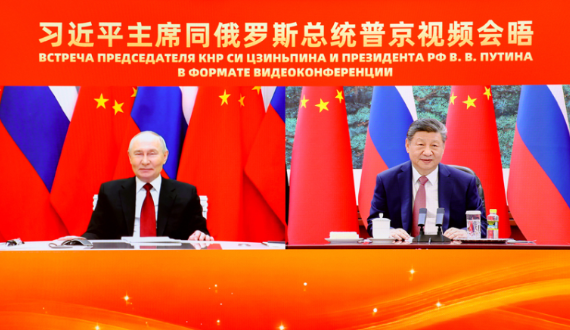 习近平同俄罗斯总统普京举行视频会晤